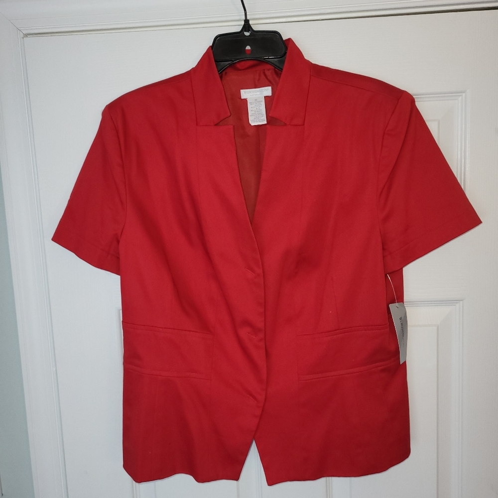 Worthington Red Blazzer Size 16